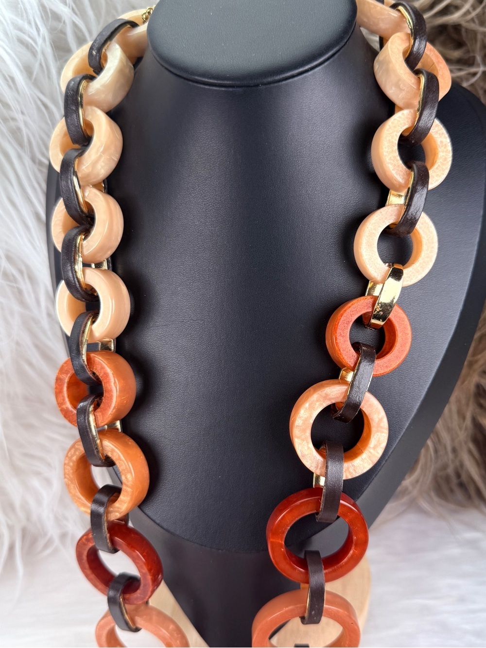 Super long, bohemian, chic chunky statement Chico’s necklace - Picture 8 of 9